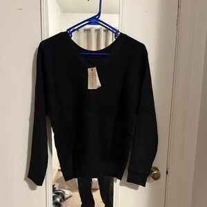 Black V-Neck Sweater